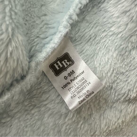 Hudson Baby plush light blue elephant robe, size 9M - Picture 3 of 3